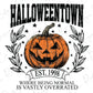 a halloween pumpkin with the words halloween town est 1908 where being normal is vastly