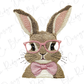 a rabbit wearing glasses and a bow tie