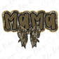 the word mama with a bow on it