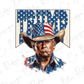 a drawing of a man wearing a cowboy hat