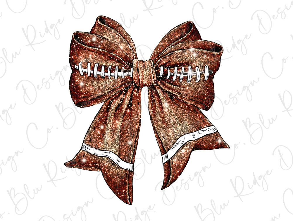 a bow with a football on it