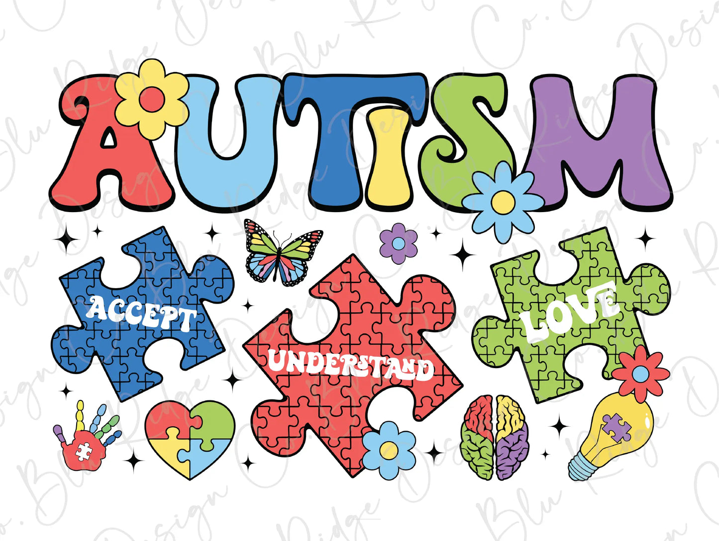 a puzzle piece with the words autism on it