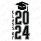 a black and white graduation sticker with the number twenty twenty forty forty forty forty