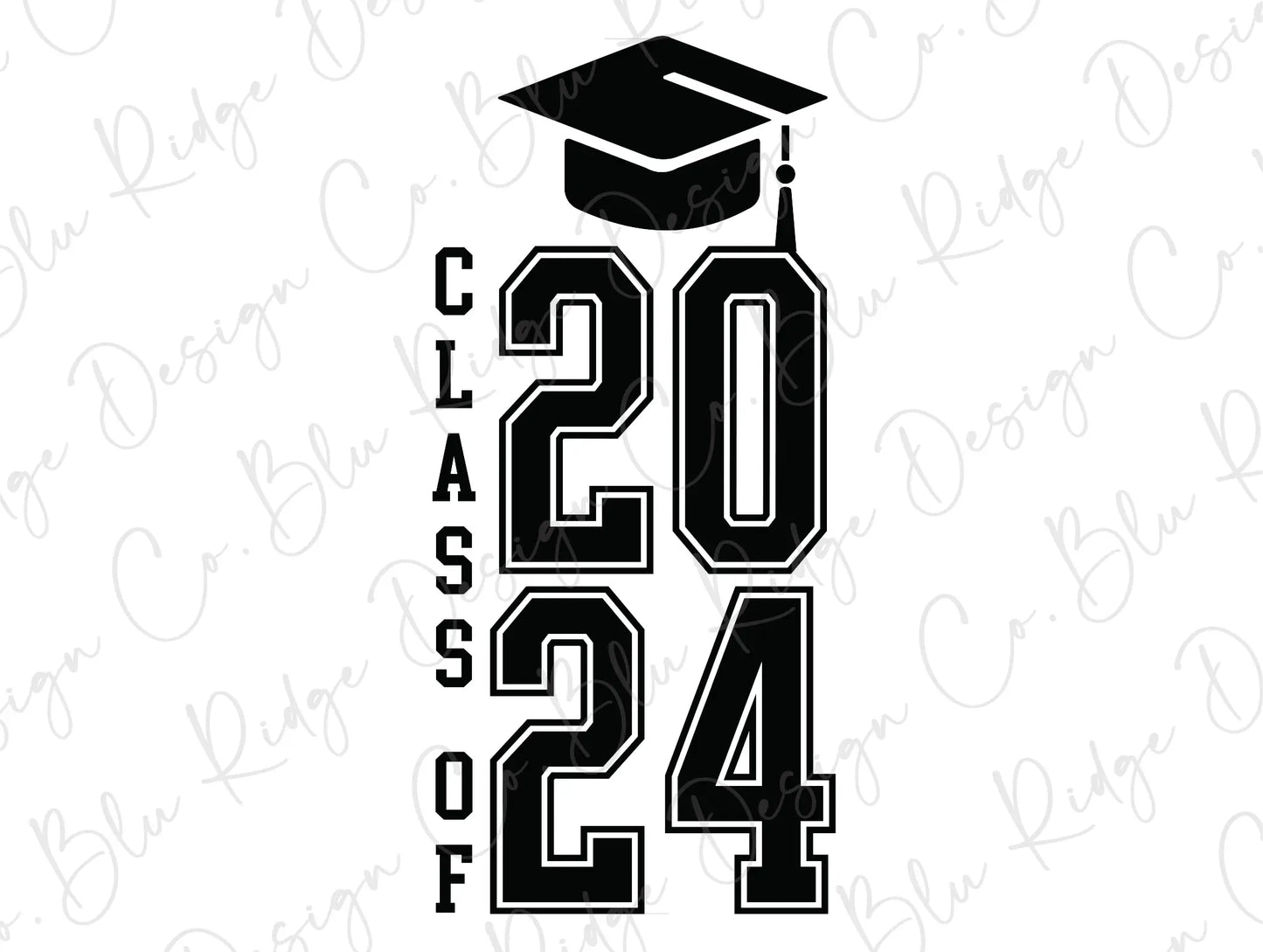 a black and white graduation sticker with the number twenty twenty forty forty forty forty