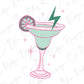 a drawing of a drink with a lightning bolt in it