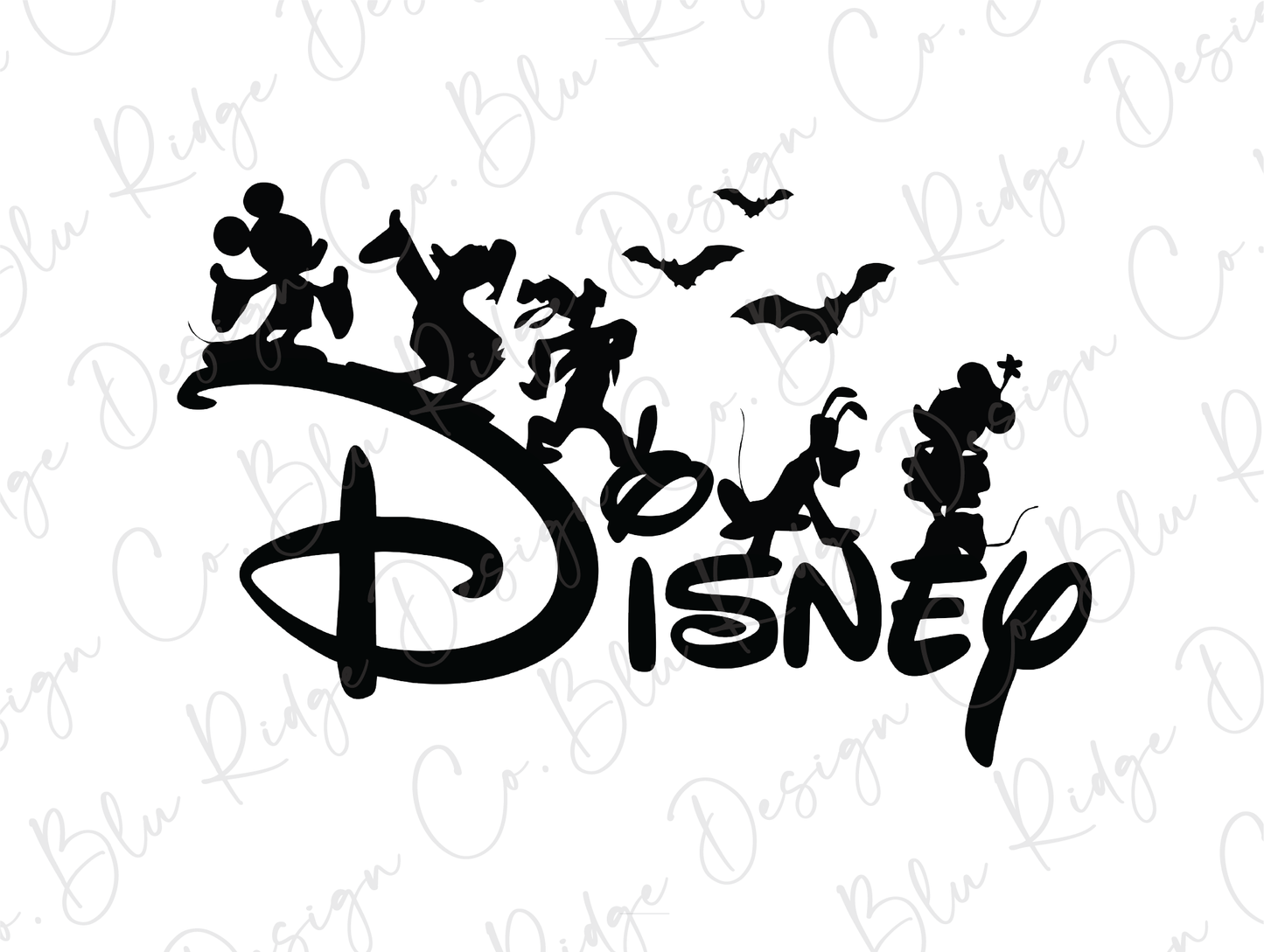 a mickey mouse silhouette with the word disney on it