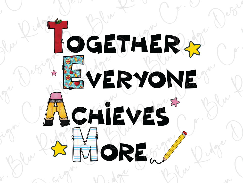 a poster with the words together everyone achieves more