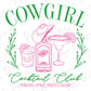 a pink and green logo for a cocktail bar