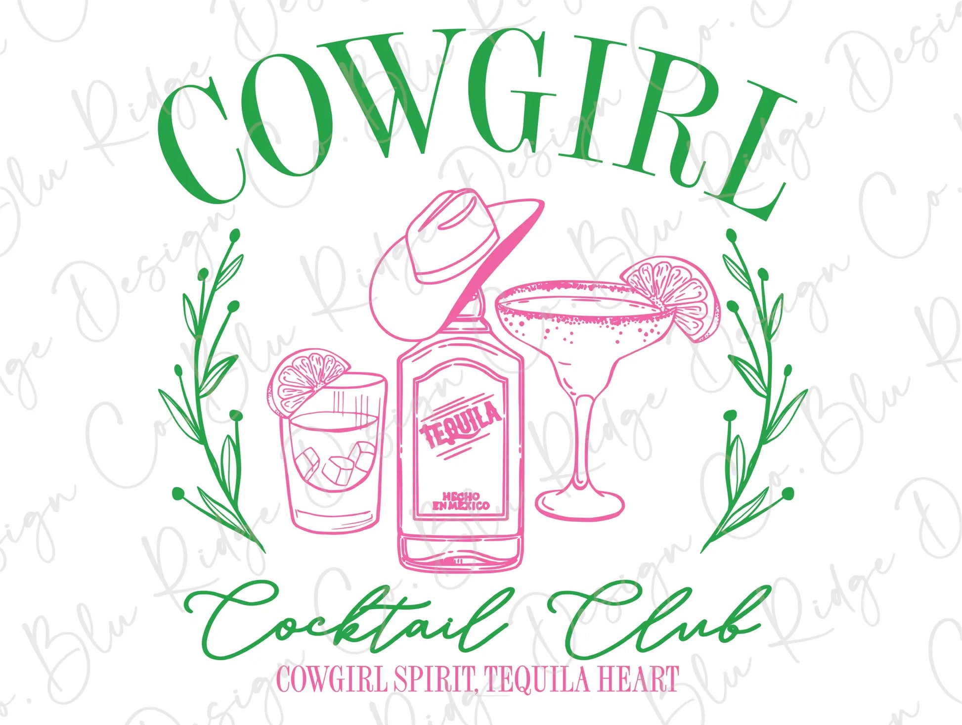 a pink and green logo for a cocktail bar