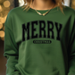 Merry Christmas Black Banner Graphic T-Shirt