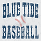 Long County Blue Tide Baseball School Spirit Team Mascot Graphic T-Shirt