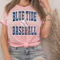 Long County Blue Tide Baseball School Spirit Team Mascot Graphic T-Shirt