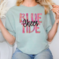 Blue Tide Cheer Colorful Streak Graphic T-Shirt