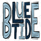 Long County Blue Tide Scribble School Spirit Team Mascot Graphic T-Shirt