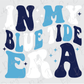 In My Blue Tide Era Stacked Wavy Retro Trendy Design Graphic T-Shirt