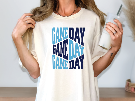 Stacked Blue Tide Gameday Graphic T-Shirt