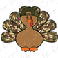 Cool Brush Stroke Thanksgiving Turkey Graphic T-Shirt