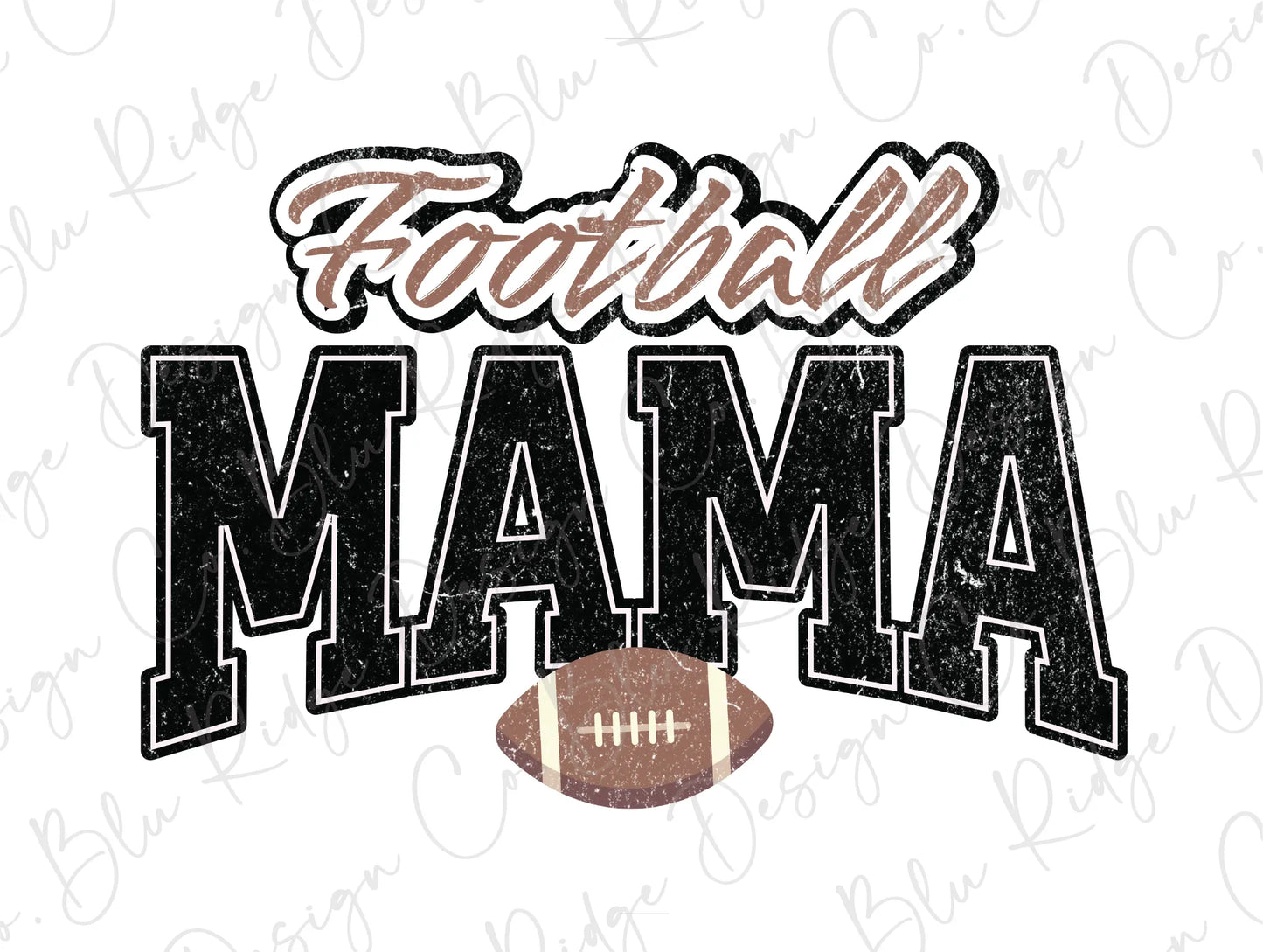 a football with the words football mama on it