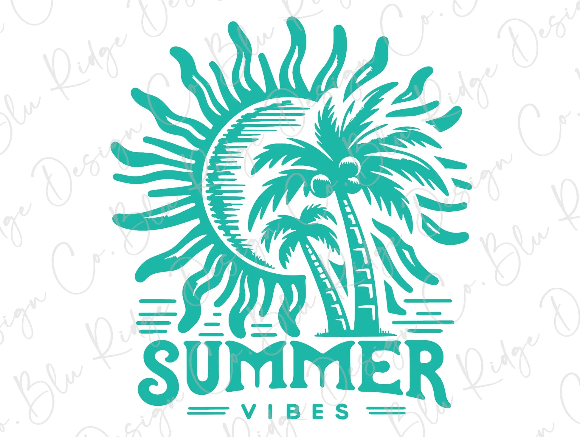 a palm tree with the words summer vibes on it