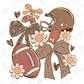 The image is a collage of various sports-related items, including a football, a baseball, a helmet, and flowers, all arranged in a visually appealing manner.
