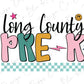 Checkered Retro Long County Schools Graphic T-Shirt