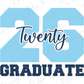 the text "26 Graduate" in a stylized font, with the number "26" being larger than the word "Graduate".