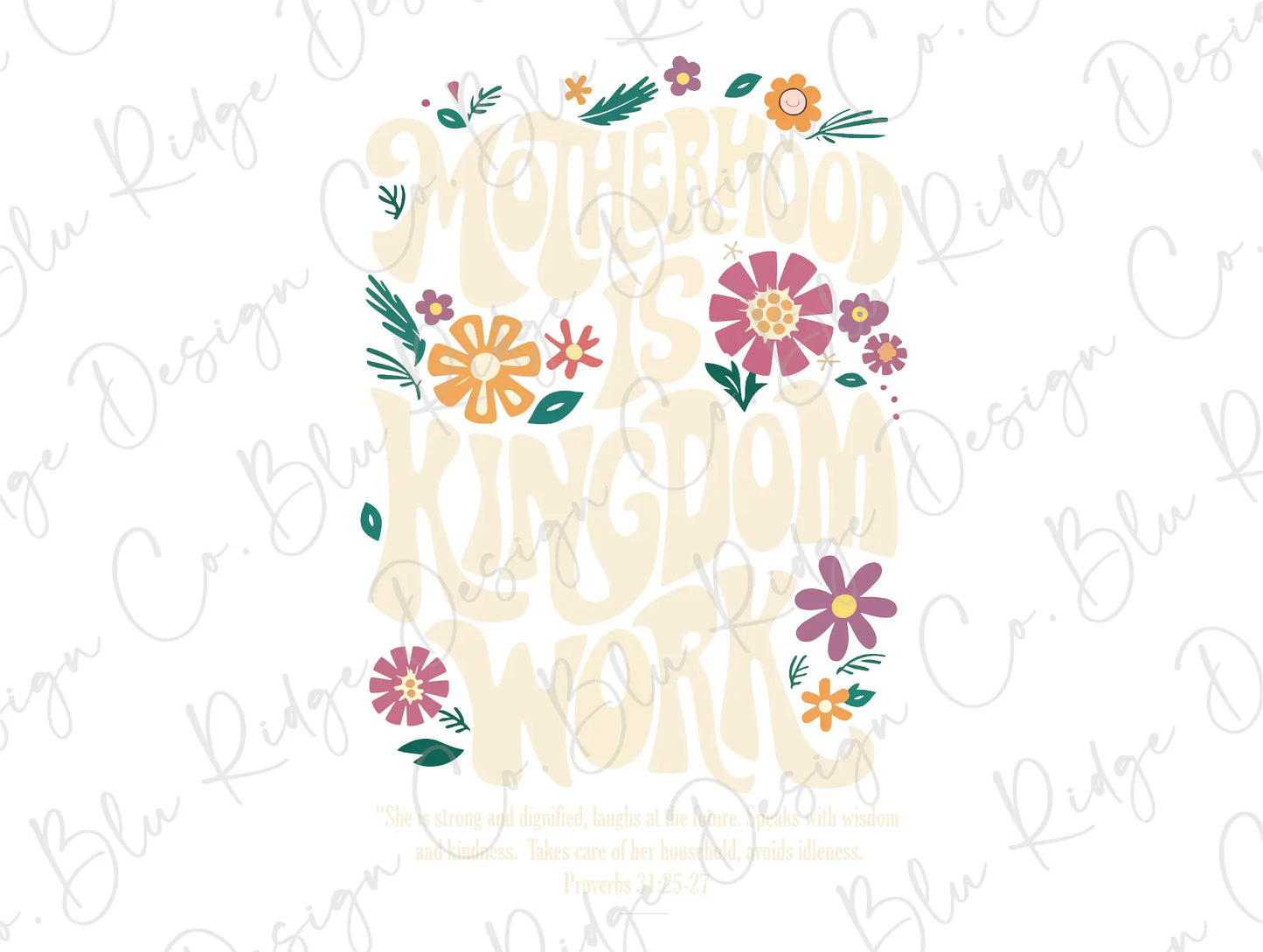 a white background with flowers and the words motherhood is awesome