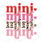 Valentine's Day Mini Mini Mini Pink Leopard Hearts Graphic T-Shirt