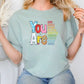 a woman wearing a t - shirt that says you are