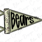 A flag with the word "Bears" written on it in a stylized font.