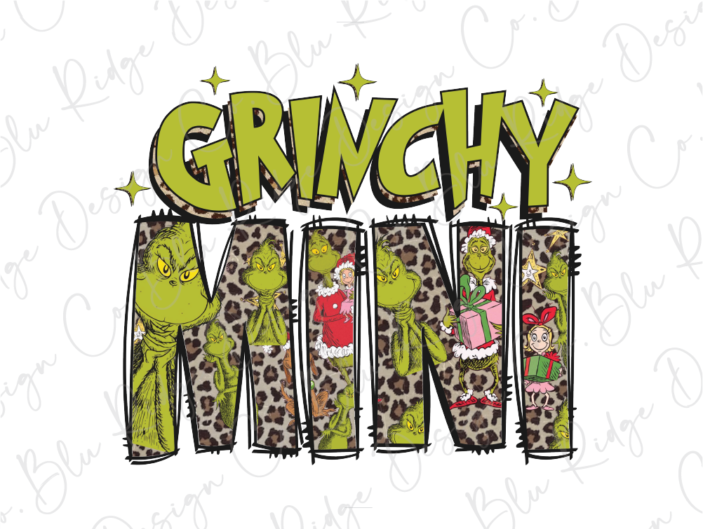 the grinchy man logo with the words grinchy man on it