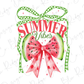 a watermelon slice with a bow on top of it