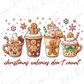 Christmas Calories Don't Count Gingerbread Cups Graphic T-Shirt