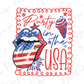 an american flag tongue with the words party in the usa
