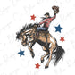 a drawing of a cowboy riding a horse