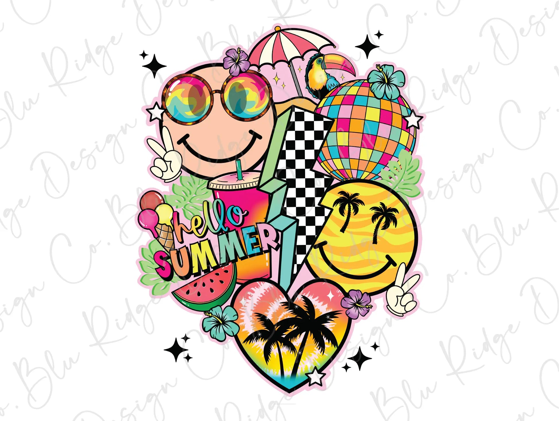 a cartoon character with sunglasses and a checkered umbrella