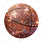 a basketball with a lot of sparkles on it