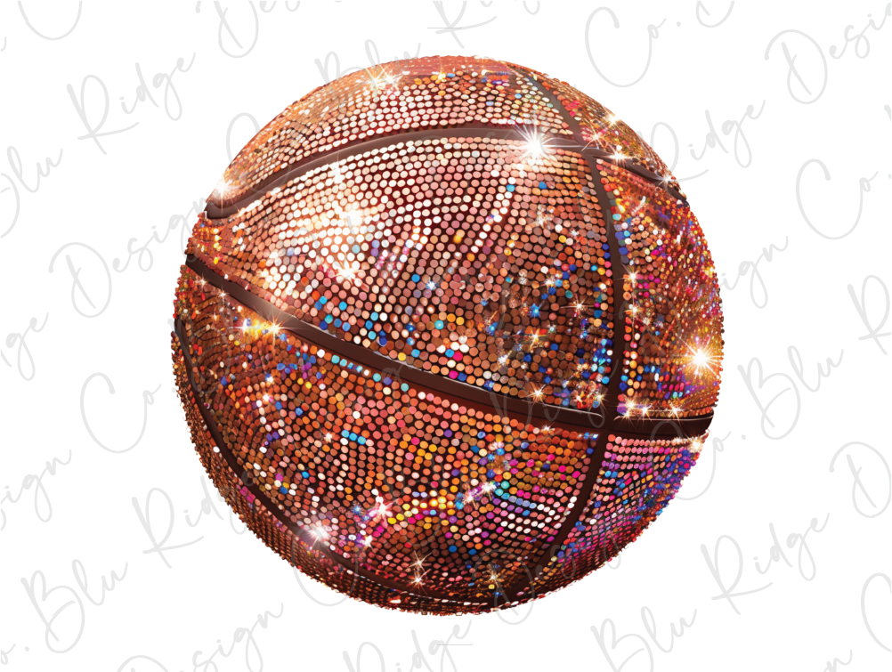 a basketball with a lot of sparkles on it