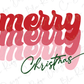 Merry Merry Merry Christmas Colorful Retro Graphic T-Shirt