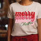 Merry Merry Merry Christmas Colorful Retro Graphic T-Shirt