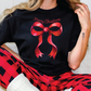 Merry Christmas Coquette Bow Graphic T-Shirt