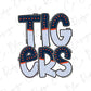 Preppy Tigers Coquette Graphic T-Shirt