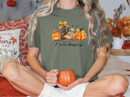 a woman sitting on a bed holding a pumpkin