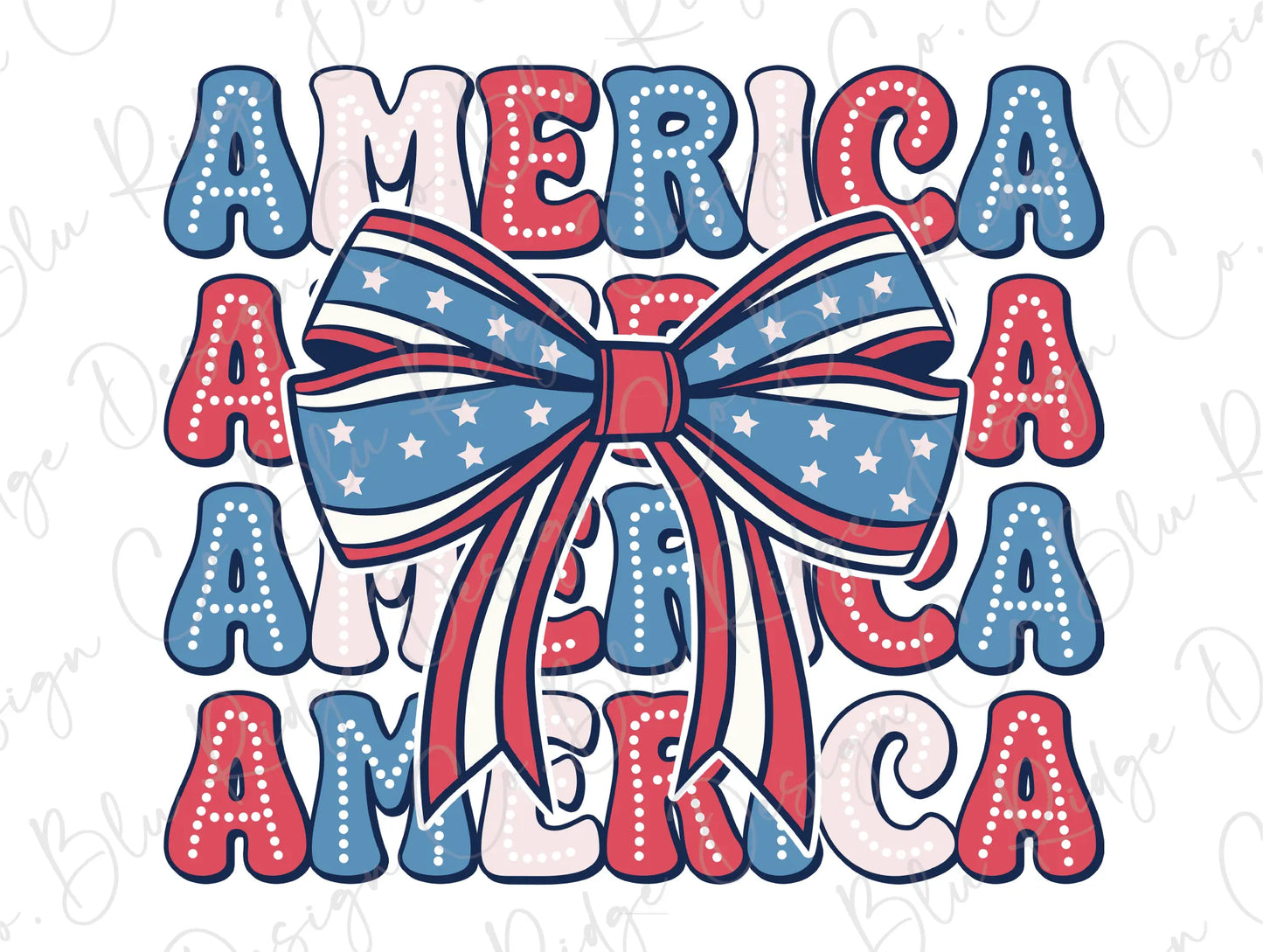 an american flag bow with the words america