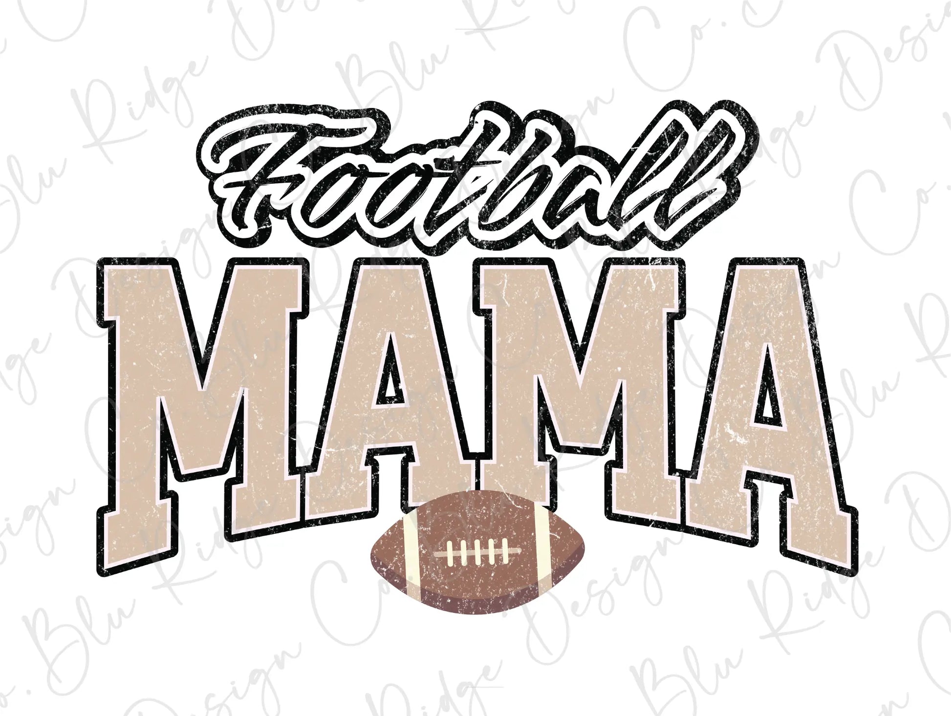 a football with the words football mama on it