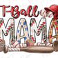 a baseball mom with a bat and ball