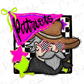 a cartoon character wearing sunglasses and a hat, with the word "Patriots" written on a flag above them.