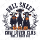 a group of cows with pumpkins on their heads