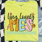Checkered Retro Long County Schools Graphic T-Shirt