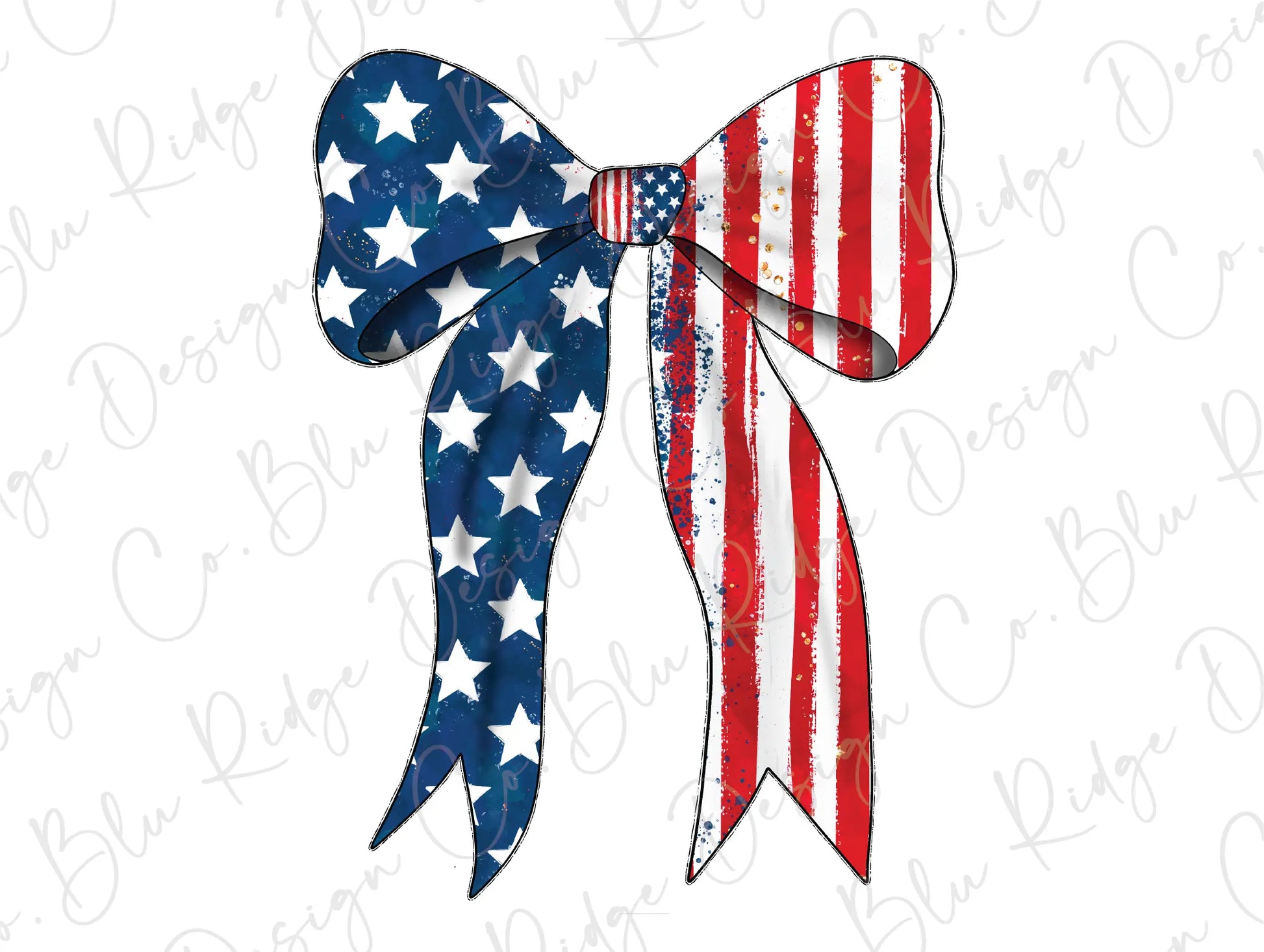 an american flag bow with stars and stripes